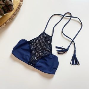 Acacia Swim Mesh Halter Navy Blue ( Top Only)